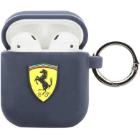 Ferrari Silicone Case voor Apple Airpods 1 & 2 - Blauw