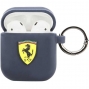 Ferrari Silicone Case voor Apple Airpods 1 & 2 - Blauw