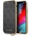 Guess 4G Charms Hard Case - Apple iPhone 12/12 Pro (6.1") - Grijs