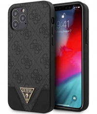 Guess 4G Triangle Hard Case Apple iPhone 12/12 Pro (6.1'') Grijs