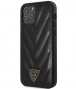 Guess V-Quilted Hard Case Apple iPhone 12 Pro Max (6.7") - Zwart