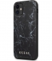 Guess Marble Back cover voor Apple iPhone 12 Mini (5.4") - Zwart