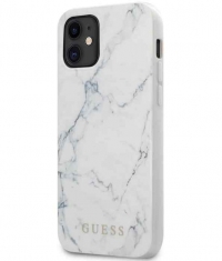 Guess Marble Back cover voor Apple iPhone 12 Mini (5.4") - Wit