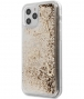 Guess Charms Liquid Glitter Case iPhone 12 Pro Max (6.7") - Goud