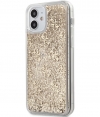 Guess 4G Liquid Glitter Case - iPhone 12 Mini (5.4") - Goud