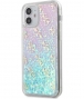 Guess 4G Liquid Glitter Case - iPhone 12 Mini (5.4") - Blauw