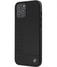 BMW Signature Leather Backcover - Apple iPhone 12 Pro Max - Zwart