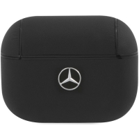 Mercedes-Benz Leather Case voor Apple Airpods Pro - Zwart