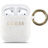 Guess Silicone Case voor Apple Airpods 1 & 2 - Wit