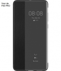 Huawei Smart View Flip Cover voor Huawei P40 Pro - Zwart