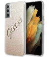 Guess Gradient Vintage Glitter Case - Samsung Galaxy S21+ Goud