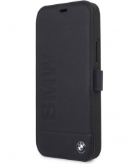 BMW Signature Leather Book Case iPhone 12 Pro Max (6.7'') - Blauw