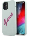 Guess Silicone Vintage Back Cover Apple iPhone 12 Mini Mintgroen