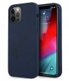 Guess Silicone Vintage Back Cover Apple iPhone 12 Pro Max - Blauw