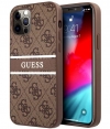 Guess 4G Printed Stripe Back Case iPhone 12 Pro Max (6.7") Bruin