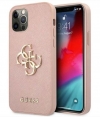 Guess Saffiano Metal 4G Back Case iPhone 12 Pro Max (6.7") Rosé