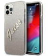 Guess Gradient Vintage Glitter Case iPhone 12/12 Pro (6.1") Goud