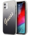 Guess Gradient Vintage Glitter Case iPhone 12 Mini (5.4") - Zwart