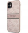Guess 4G Printed Stripe Back Case Apple iPhone 11 (6.1") - Roze
