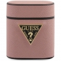 Guess Saffiano PU Leather Case - Apple Airpods 1&2 - Roze