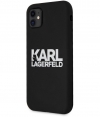 Karl Lagerfeld Silicone Back Case Apple iPhone 11 (6.1") - Zwart