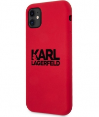 Karl Lagerfeld Silicone Back Case - Apple iPhone 11 (6.1") - Rood