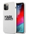 Karl Lagerfeld Silicone Back Case iPhone 12/12 Pro (6.1") - Wit