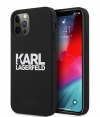 Karl Lagerfeld Silicone Back Case iPhone 12 Pro Max (6.7") Zwart