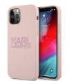 Karl Lagerfeld Silicone Back Case iPhone 12 Pro Max (6.7") - Roze