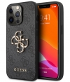 Guess 4G Metal Logo Back Case - iPhone 13 Pro Max (6.7") - Grijs