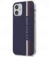 U.S. Polo Tricolor Hard Case Apple iPhone 12 Mini (5.4") - Blauw
