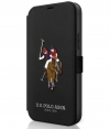 U.S. Polo Embroidery Book Case - iPhone 12/12 Pro (6.1") - Zwart