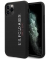 U.S. Polo Silicone Hard Case Apple iPhone 12/12 Pro (6.1") Zwart