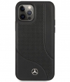 Mercedes-Benz Perforated Backcover iPhone 12 Pro Max (6.7") Zwart