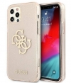 Guess 4G Logo Glitter TPU Apple iPhone 12/12 Pro (6.1") - Goud