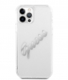 Guess Vintage Transparent Case iPhone 12 Pro Max (6.7") - Zilver