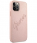 Guess Saffiano Vintage Hard Case - iPhone 12 Pro Max (6.7") Roze