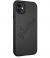 Guess Saffiano Vintage Back Case - Apple iPhone 11 (6.1") - Zwart