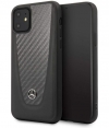 Mercedes-Benz Carbon/Leather Back Case - iPhone 11 (6.1") - Zwart