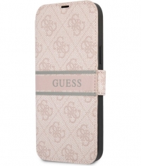 Guess 4G Printed Stripe Book Case Apple iPhone 13 (6.1") - Roze
