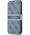 Guess 4G Printed Stripe Book Case iPhone 13 Pro Max (6.7") Blauw