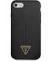 Guess Silicone Triangle Back Case - iPhone 7/8/SE (4.7") - Zwart