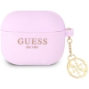 Guess Charms Silicone Case voor Apple Airpods 3 - Paars