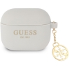 Guess Charms Silicone Case voor Apple Airpods 3 - Grijs