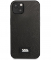 Karl Lagerfeld Saffiano Plaque Back Case - iPhone 13 Mini - Zwart