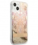 Guess Paisley Liquid Glitter Case - iPhone 13 Mini (5.4") - Goud