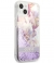 Guess Flower Liquid Glitter Case - iPhone 13 Mini (5.4") - Paars