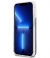 Guess Flower Liquid Glitter Case - iPhone 13 Mini (5.4") - Blauw