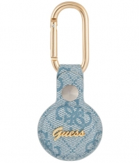 Guess 4G PU Leather Case voor Apple AirTag - Blauw