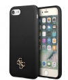 Guess Silicone 4G Logo Back Case - iPhone 7/8/SE (4.7") - Zwart